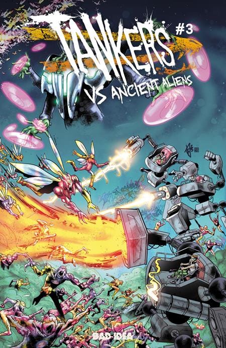 BAD IDEA NEW THIS WEEK TANKERS VS ANCIENT ALIENS # 3 (OF 4) CVR A FREDERICA MANCIN (VF/NM)
