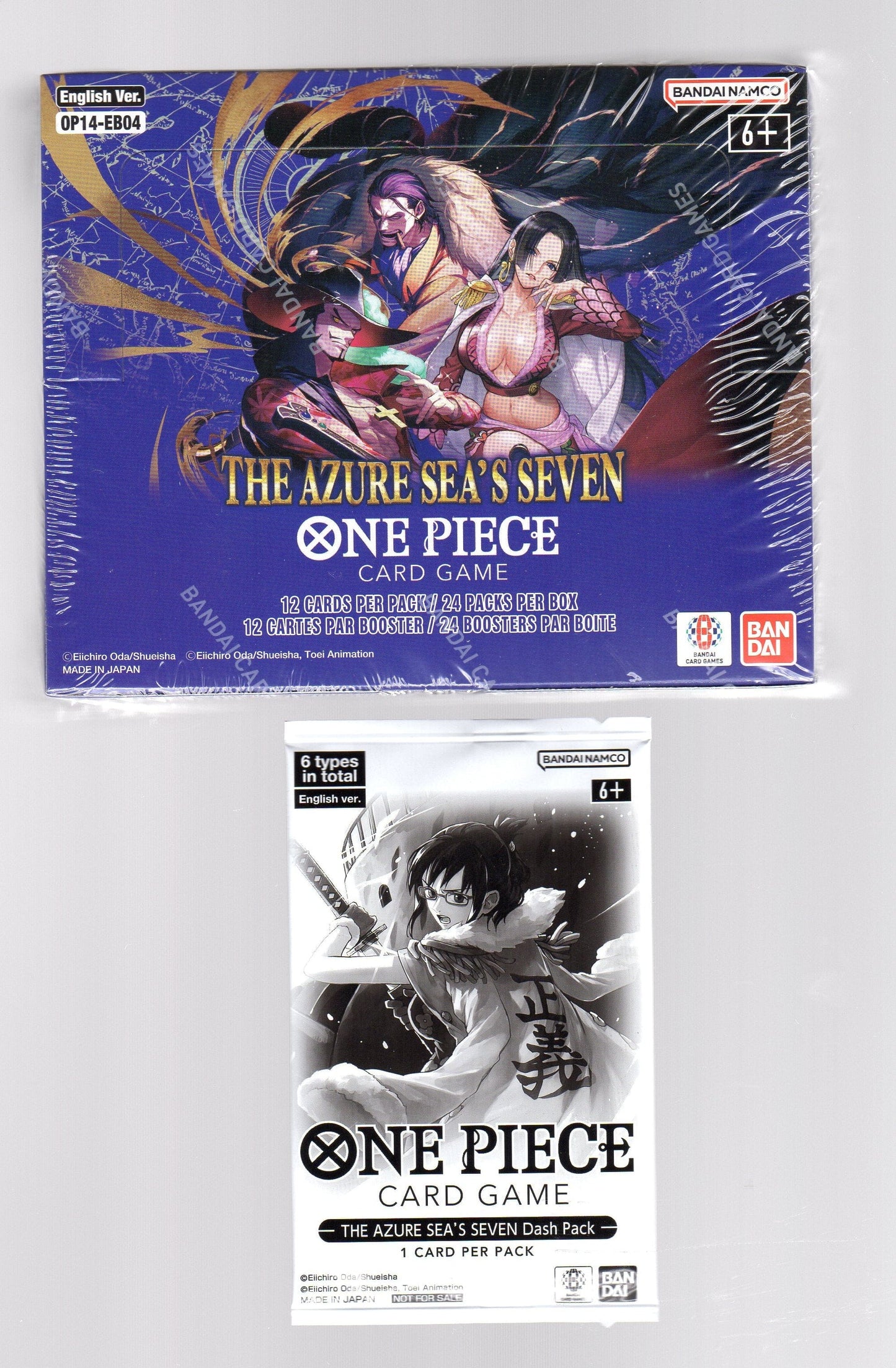 BANDAI HOBBY GAMES One Piece OP14-EB04- The Azure Sea's Seven Booster Box SEALED