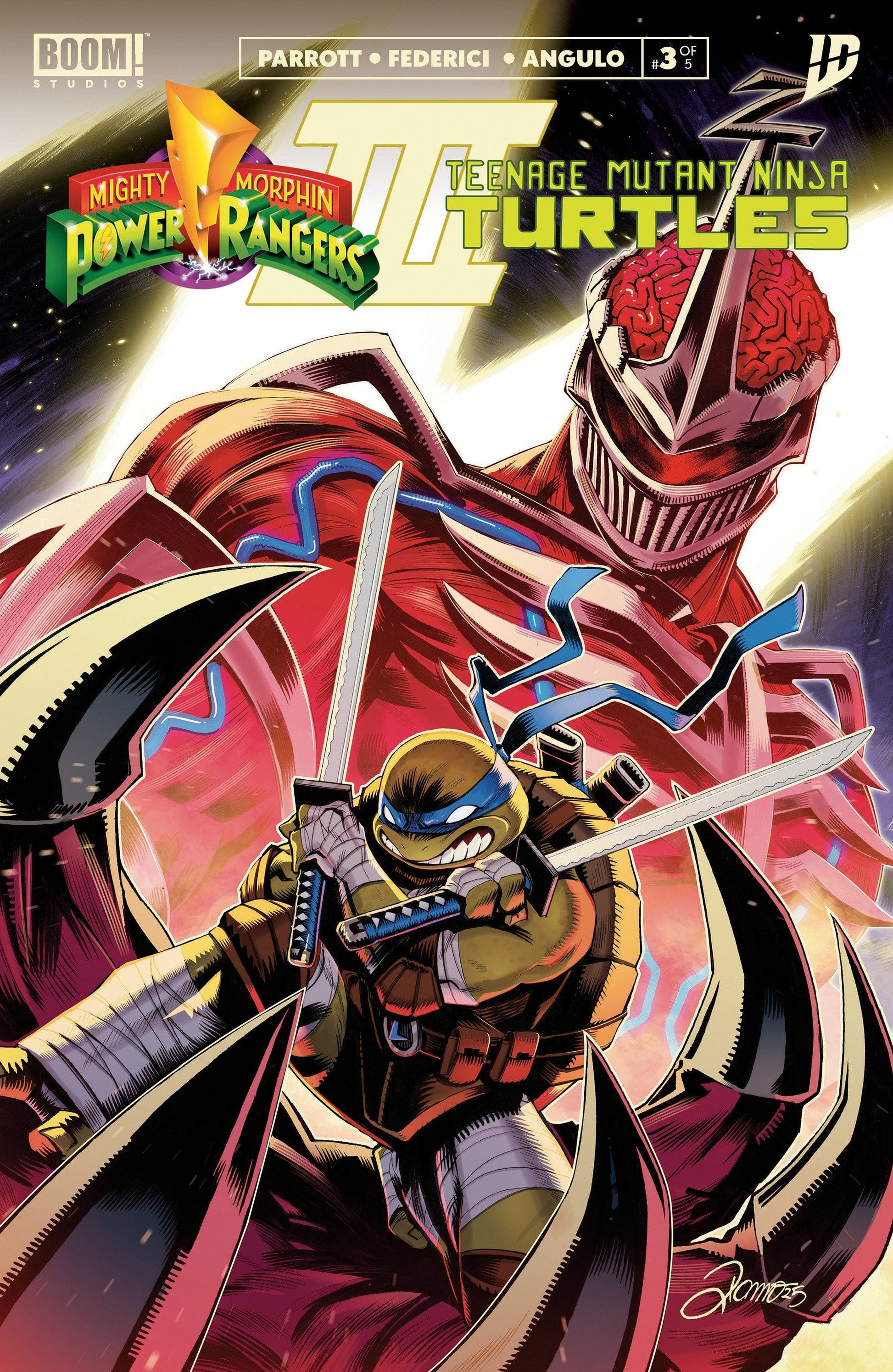 Boom Entertainment NEW THIS WEEK Mighty Morphin Power Rangers/Teenage Mutant Ninja Turtles III #3 A Main (Dressed  Zonno) [VF/NM]