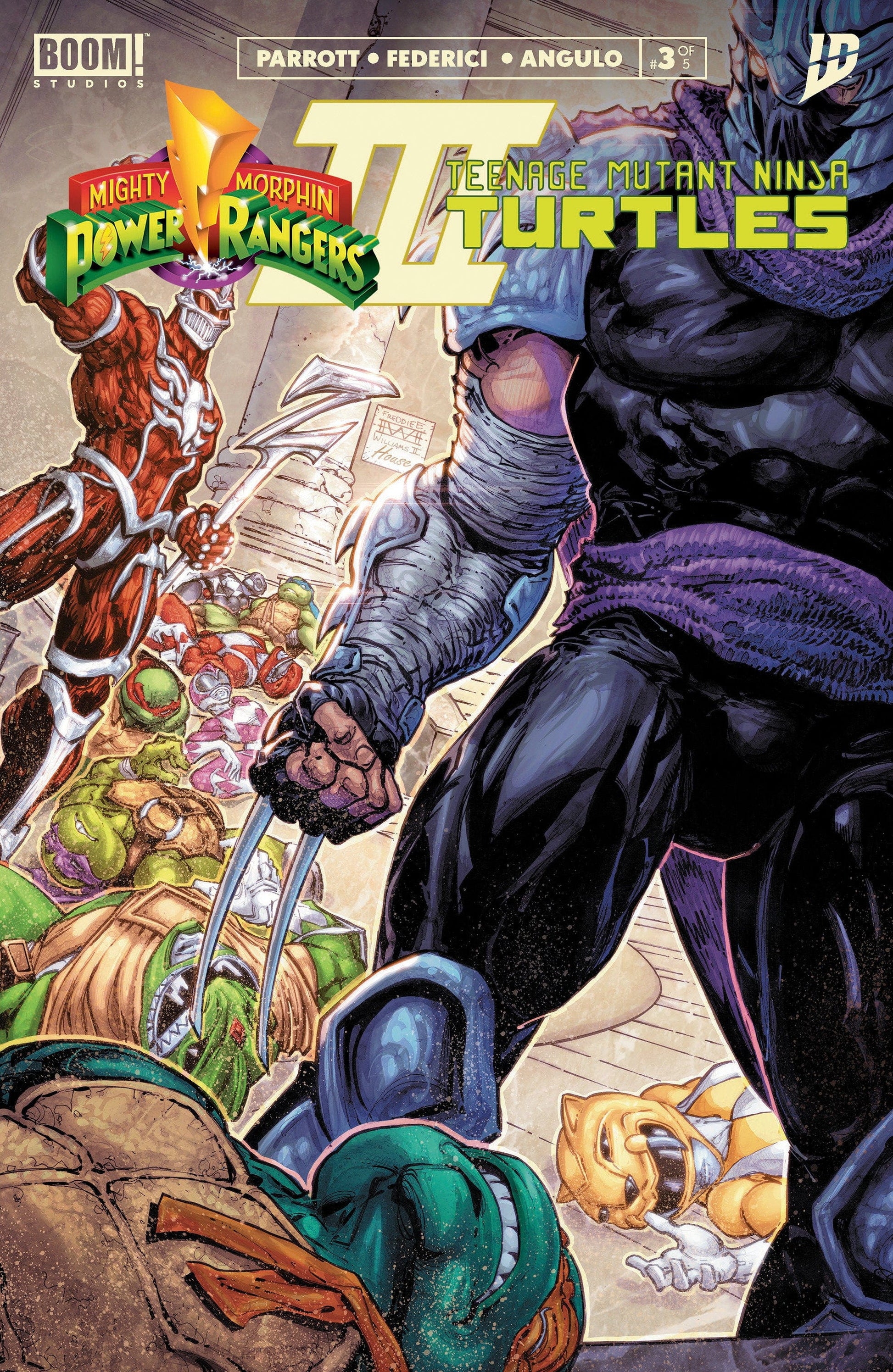 Boom Entertainment NEW THIS WEEK Mighty Morphin Power Rangers/Teenage Mutant Ninja Turtles III #3 B Variant (Dressed  Williams) [VF/NM]