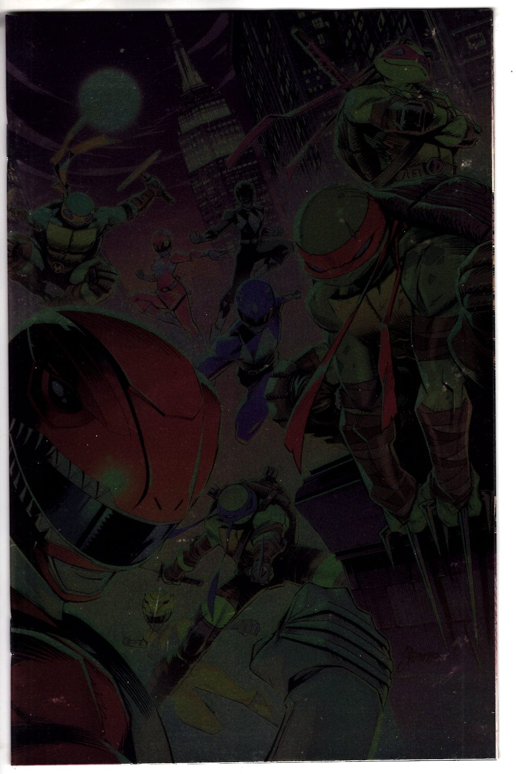 Boom Entertainment NEW THIS WEEK Mighty Morphin Power Rangers/Teenage Mutant Ninja Turtles III #5 C Foil Variant (Full Art, Foil, Zonno) (VF/NM)