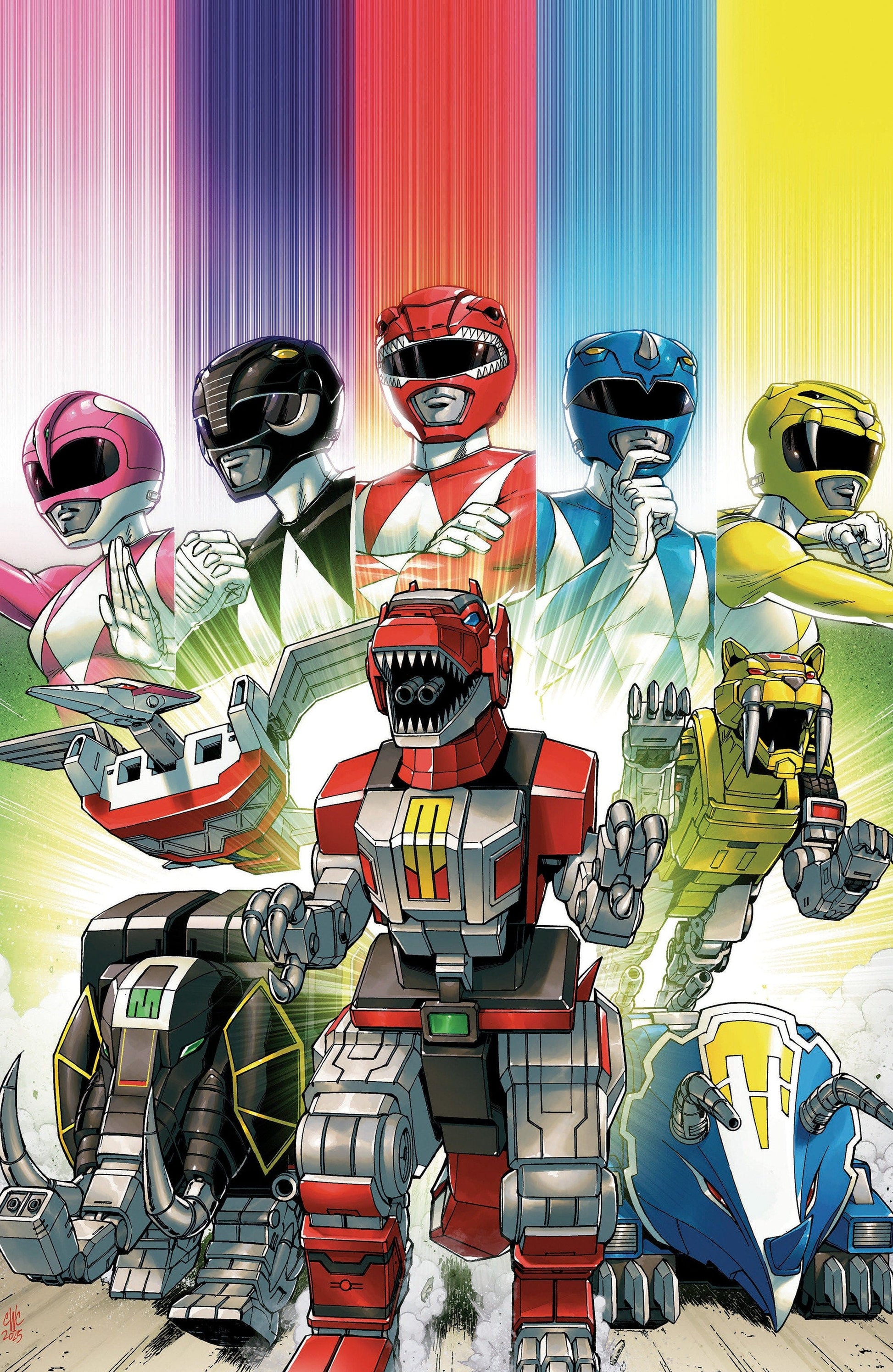 Boom Entertainment NEW THIS WEEK Mighty Morphin Power Rangers: Zord Quest #1 C Variant (Full Art  Foil, Coller) (VF/NM)