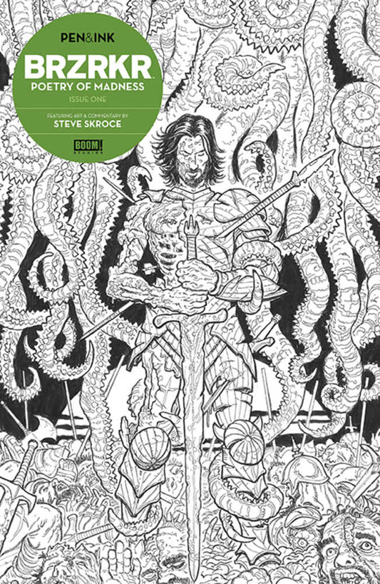 BOOM! STUDIOS COMIC BOOK BRZRKR Poetry Of Madness Pen & Ink Cover A Skroce