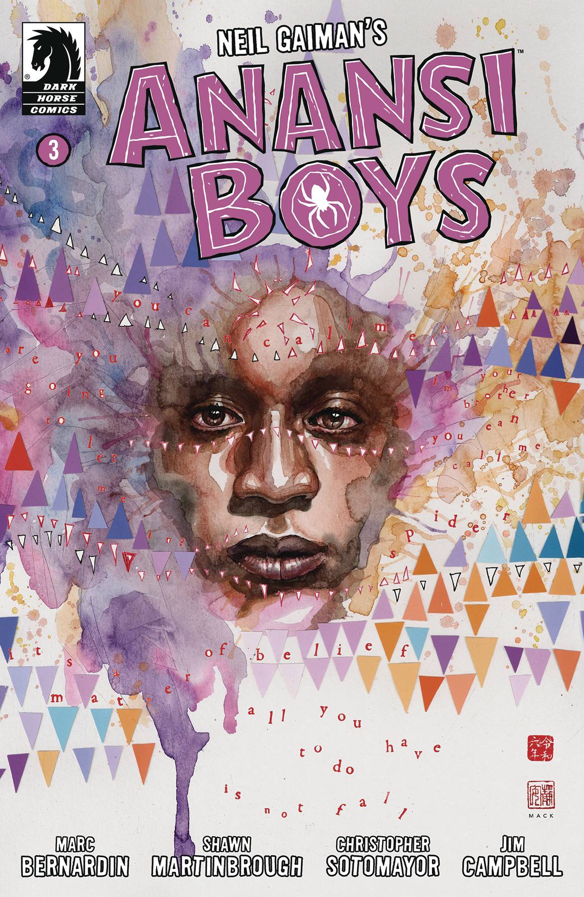 DARK HORSE COMICS COMIC BOOK ANANSI BOYS I #3 CVR A MACK