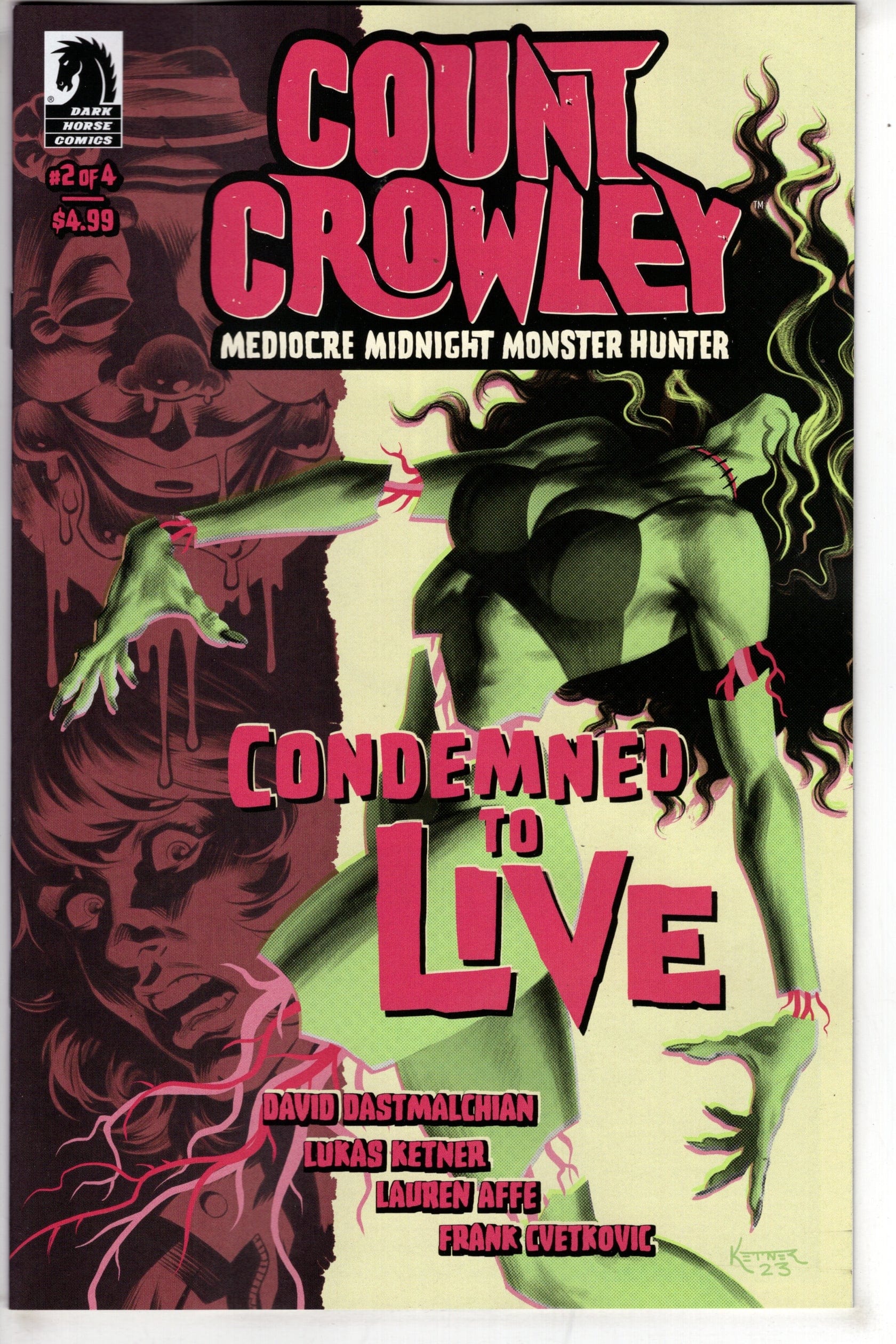 DARK HORSE COMICS COMIC BOOK COUNT CROWLEY MEDIOCRE MIDNIGHT MONSTER HUNTER #2 CVR A KETN