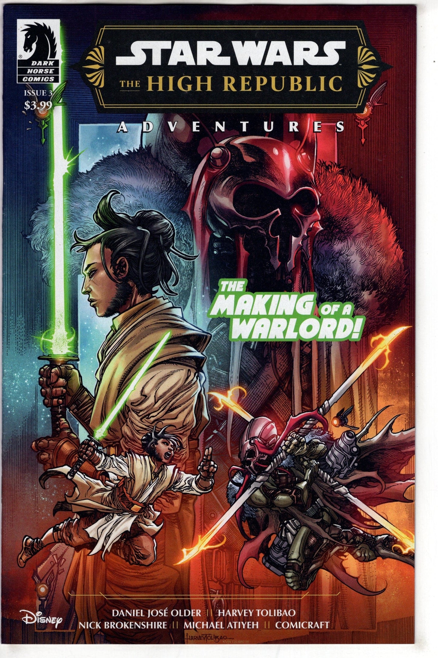 DARK HORSE COMICS COMIC BOOK STAR WARS HIGH REPUBLIC ADVENTURES PHASE III #3 CVR A TOLIBA