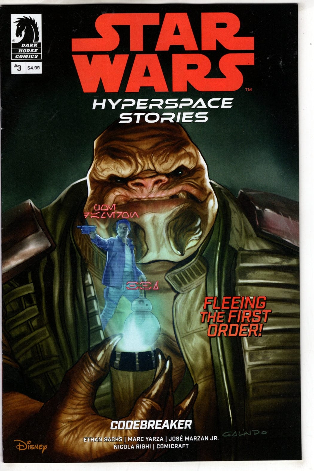 Dark Horse Comics COMIC BOOK STAR WARS HYPERSPACE STORIES CODEBREAKER #3 CVR A