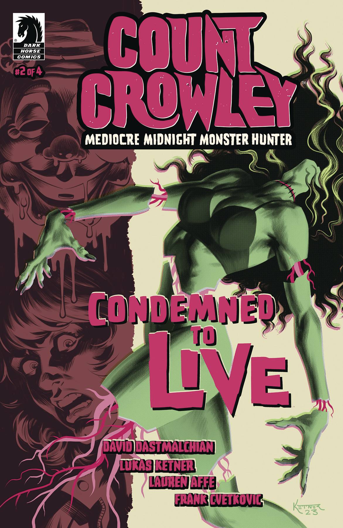 DARK HORSE PRH COMIC BOOK COUNT CROWLEY MEDIOCRE MIDNIGHT MONSTER HUNTER #2 CVR A KETN (DAMAGED COPY)