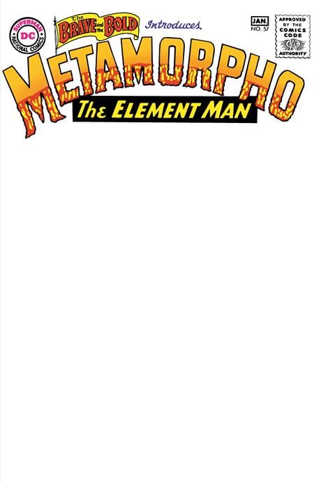 DC Comics BRAVE AND THE BOLD #57 FACSIMILE EDITION CVR C BLANK CARD STOCK VAR