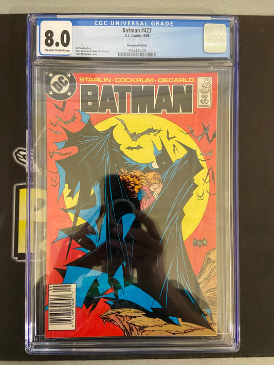 DC COMICS CGC BATAMN #423 Newsstand CGC 8.0