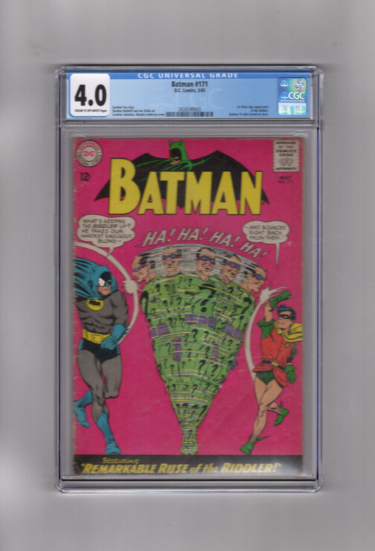 DC Comics CGC Comic BATMAN # 171 CGC 4.0