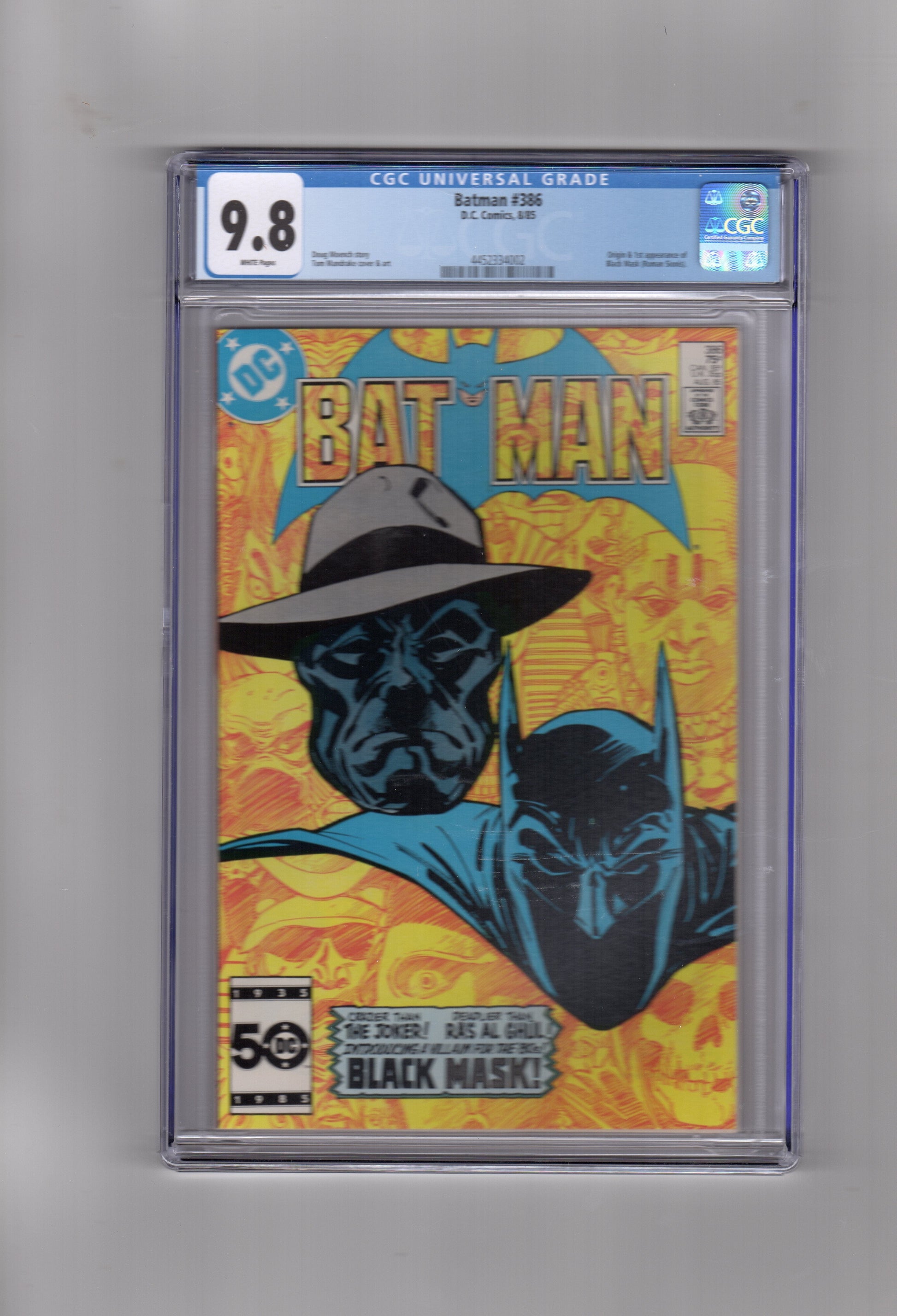 DC Comics CGC Comic BATMAN #386 CGC 9.8