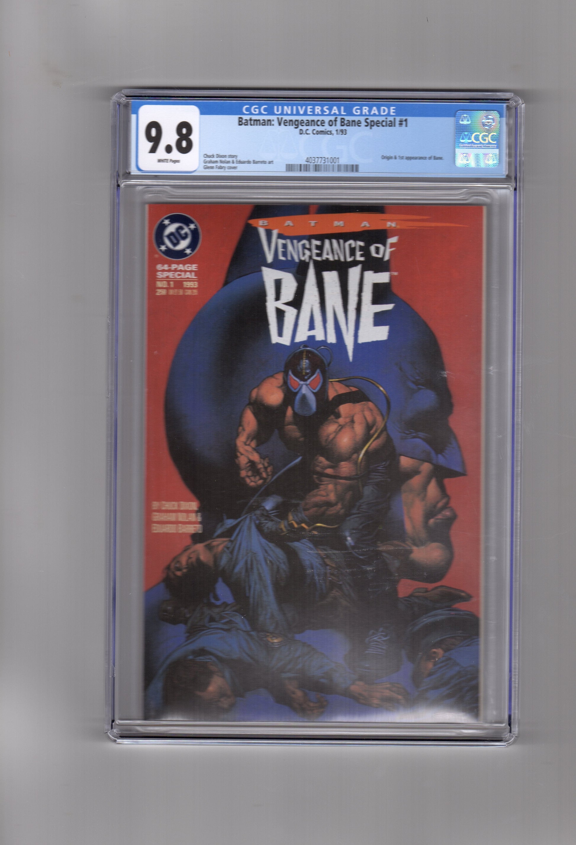 DC Comics CGC Comic BATMAN VENGEANCE OF BANE SPECIAL #1 CGC 9.8