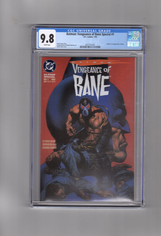 DC Comics CGC Comic BATMAN VENGEANCE OF BANE SPECIAL #1 CGC 9.8
