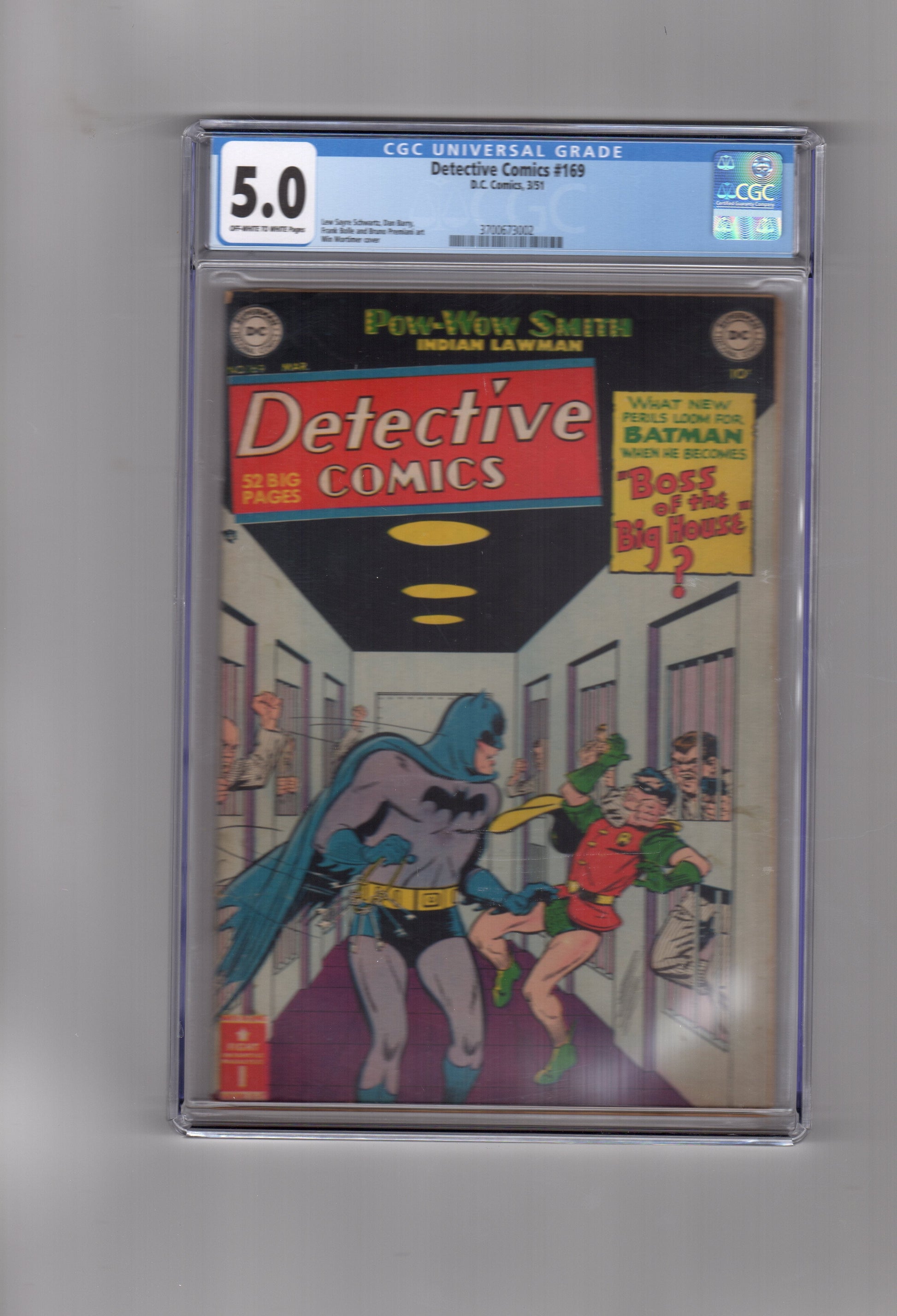 DC Comics CGC Comic DETECTIVE COMICS #169 CGC 5.0