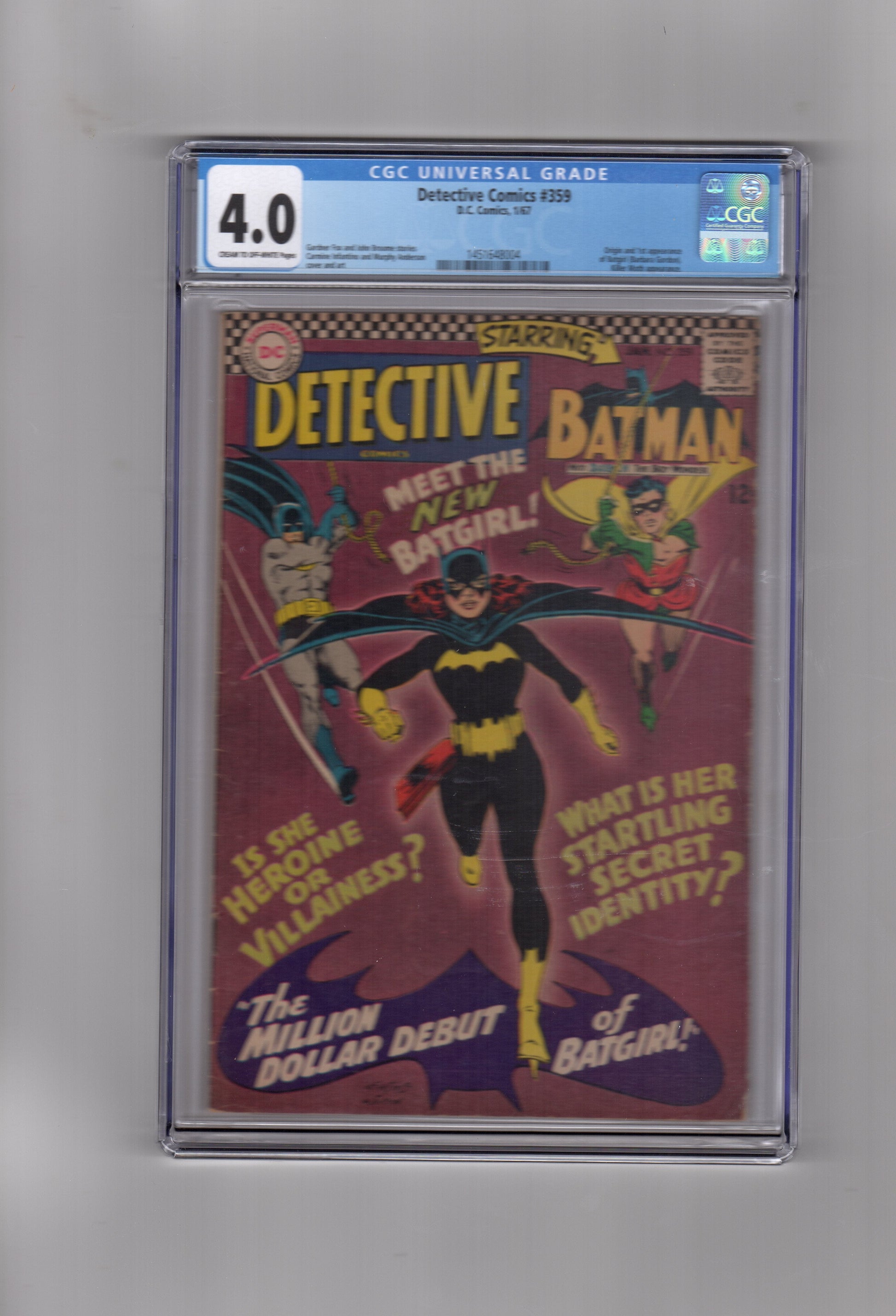 DC Comics CGC Comic DETECTIVE COMICS #359 CGC 4.0