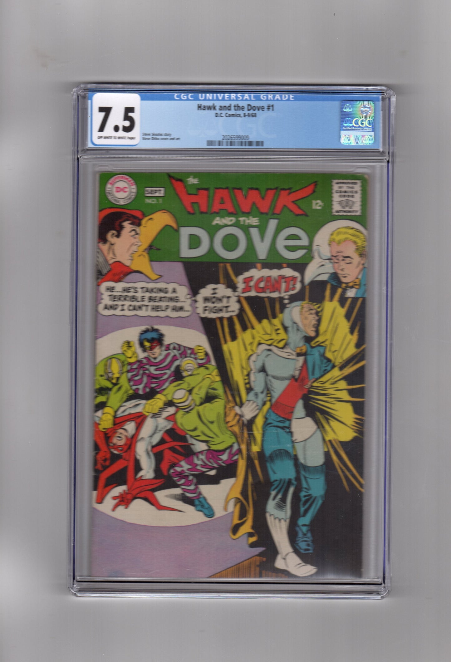 DC Comics CGC Comic HAWK AND DOVE #1 CGC 7.5