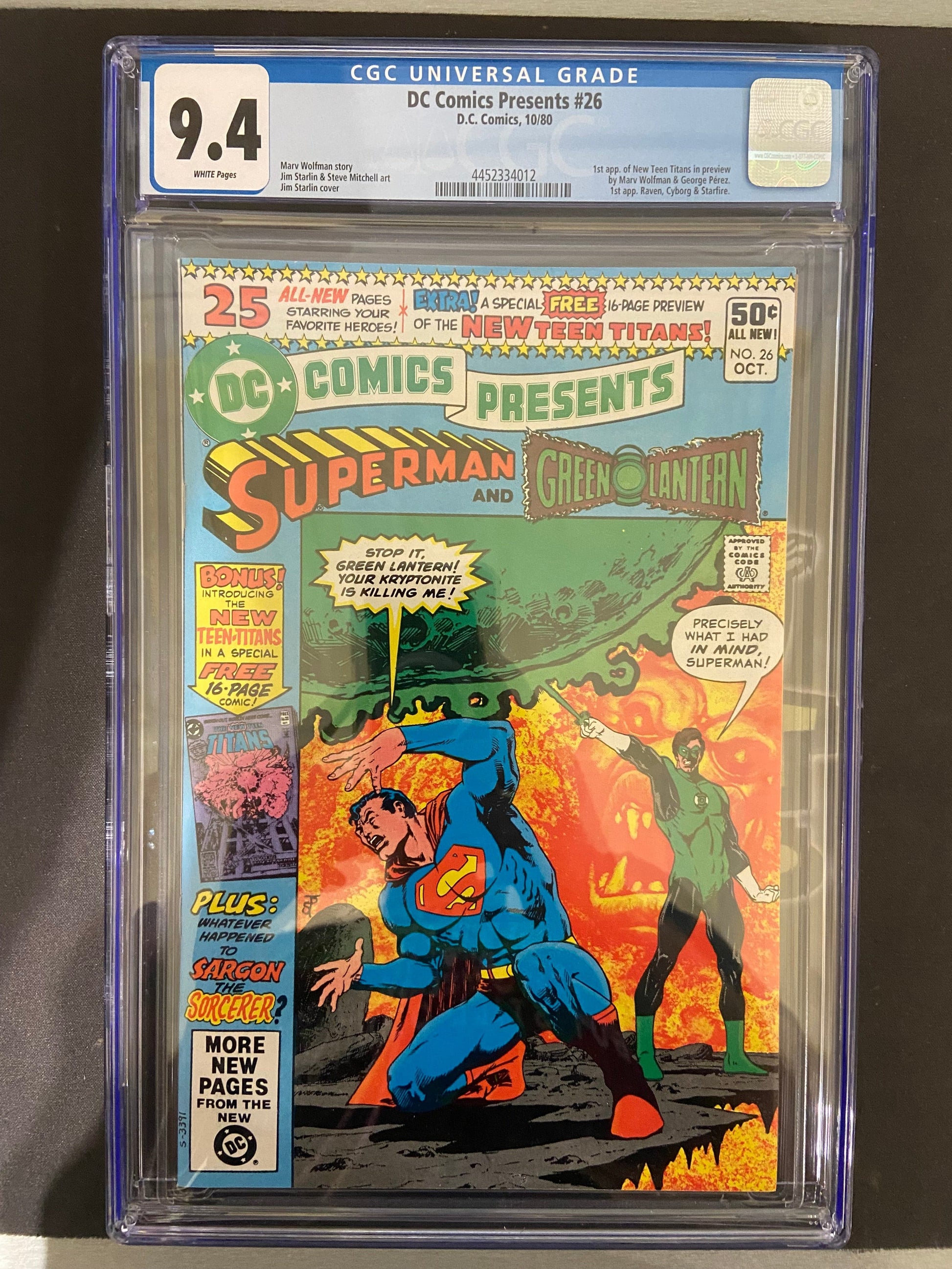 DC COMICS CGC DC COMICS PRESENTS #26 CGC 9.4