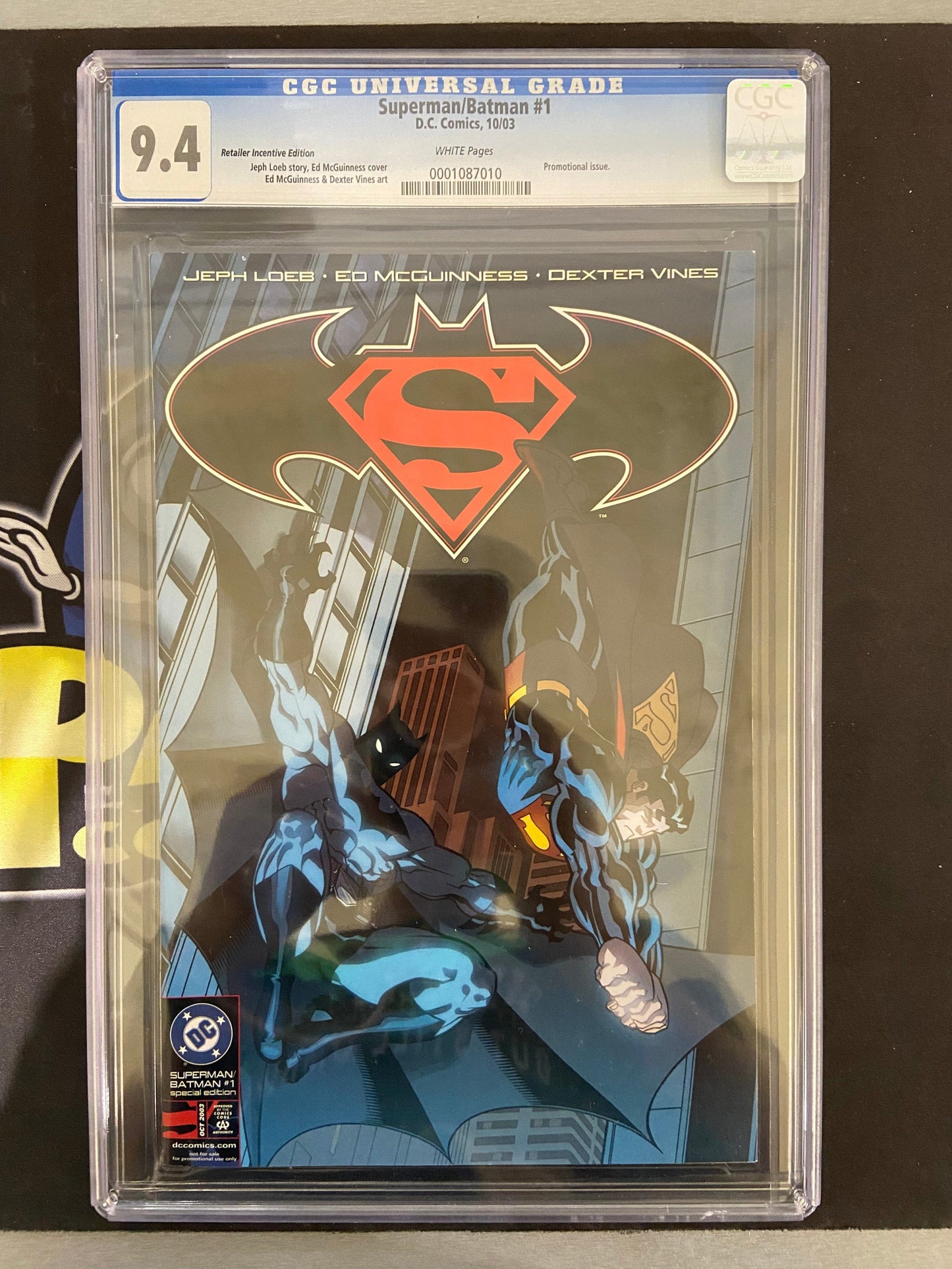 DC Comics CGC SUPERMAN/BATMAN #1 RI PROMO ISSUE CGC 9.4