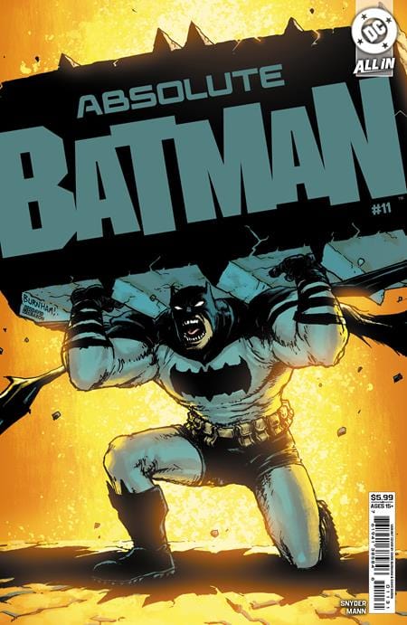DC Comics COMIC BOOK ABSOLUTE BATMAN #11 CVR C CHRIS BURNHAM CARD STOCK VAR