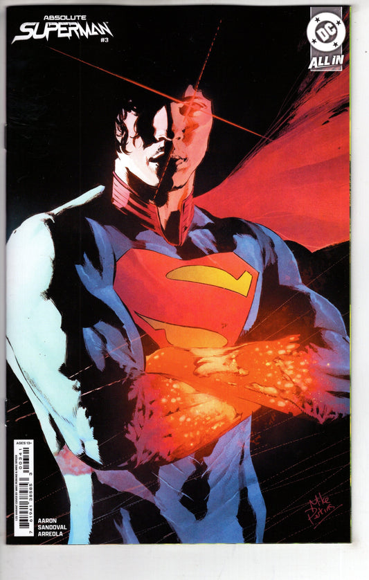 DC Comics COMIC BOOK Absolute Superman #3 Cover D 1 in 25 Mike Perkins Card Stock Variant
