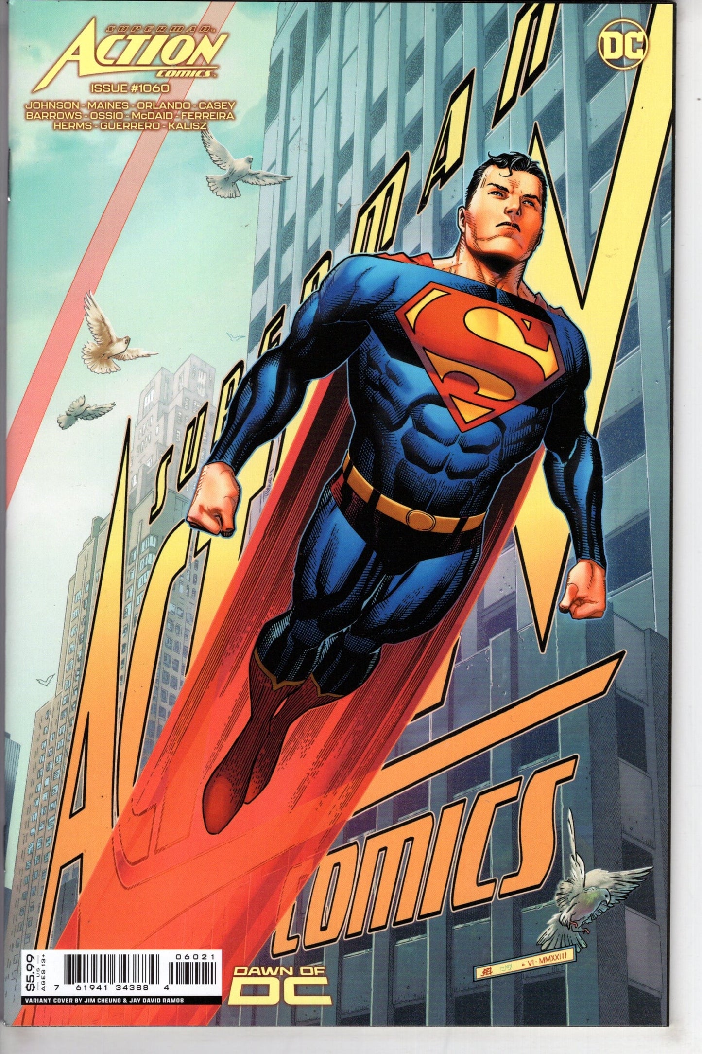 DC Comics COMIC BOOK Action Comics #1060 Cover B Jim Cheung Card Stock Variant (Titans Beast World)