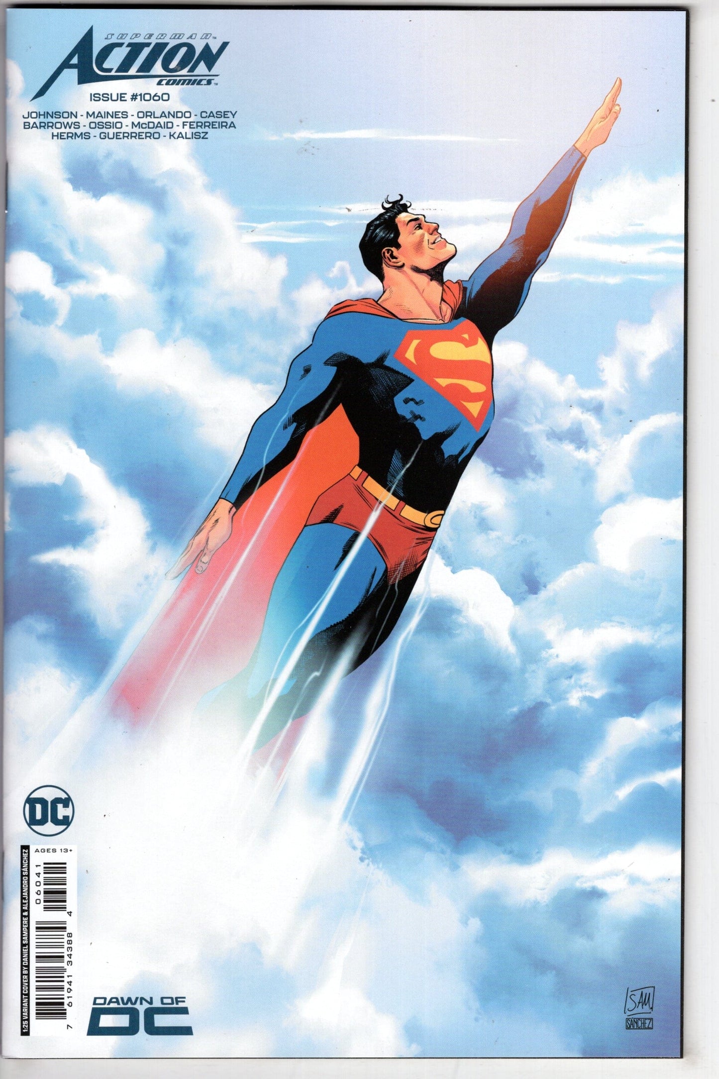 DC Comics COMIC BOOK Action Comics #1060 Cover E 1 in 25 Daniel Sampere Card Stock Variant (Titans Beast World)
