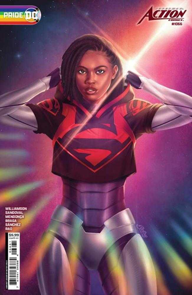 DC Comics COMIC BOOK Action Comics #1066 Cover D Betsy Cola DC Pride 2024 Card Stock Variant (House Of Brainiac)