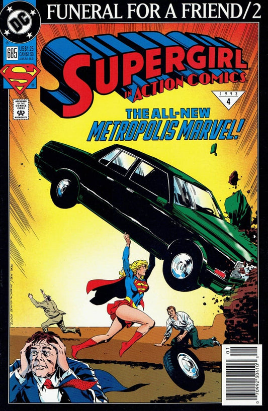 DC Comics COMIC BOOK Action Comics #685 - Funeral for a Friend Part 2 Re-Actions (VF)