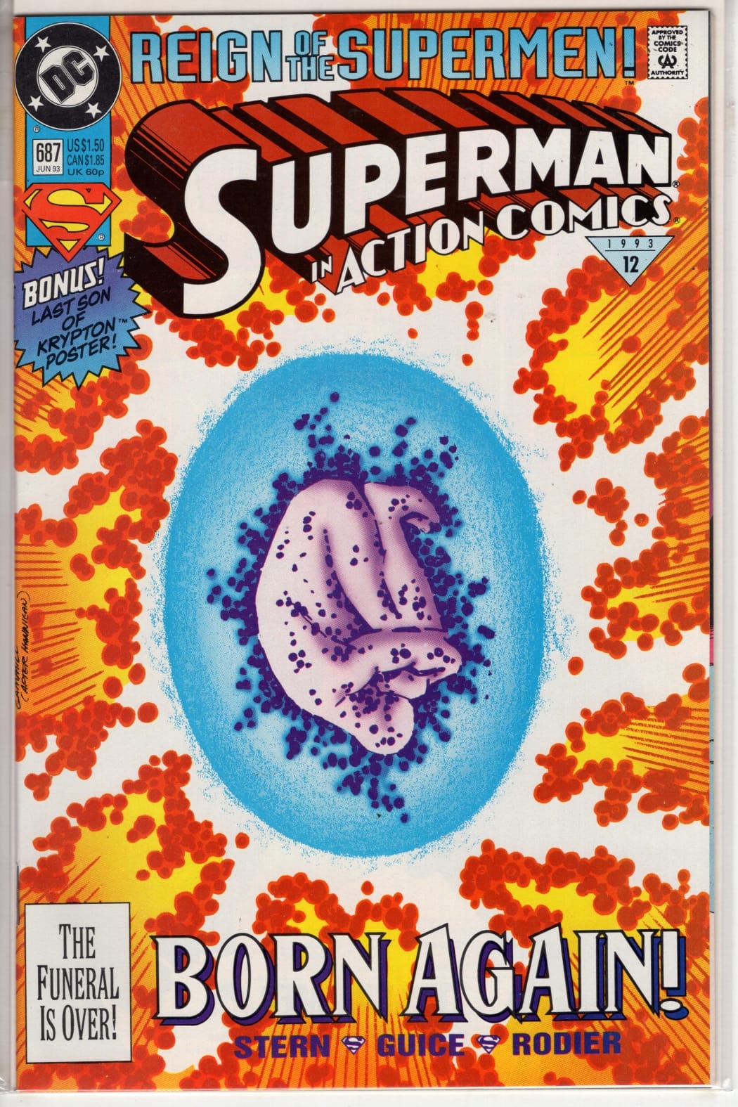 DC Comics COMIC BOOK Action Comics #687 - Born Again (VF)
