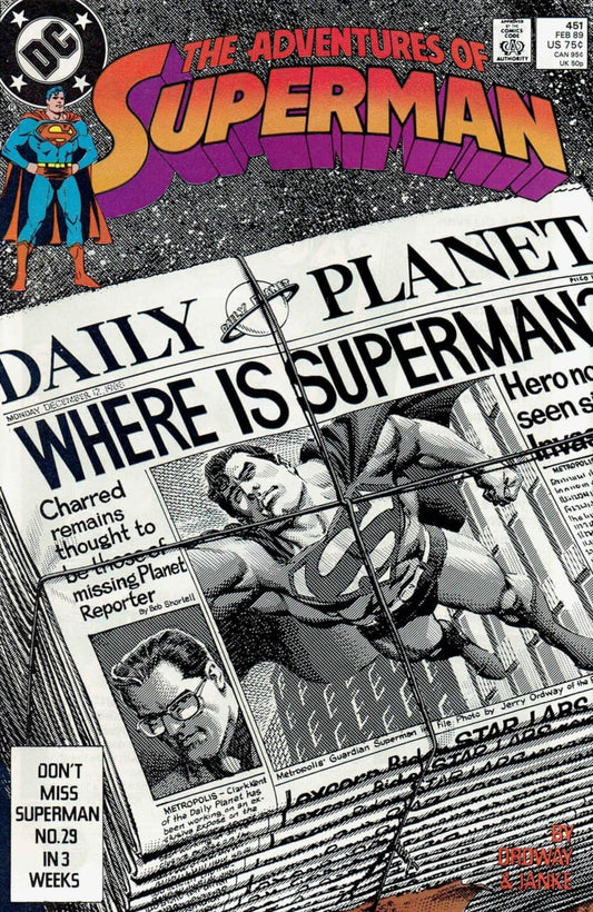 DC Comics COMIC BOOK Adventures of Superman #451 (VF)