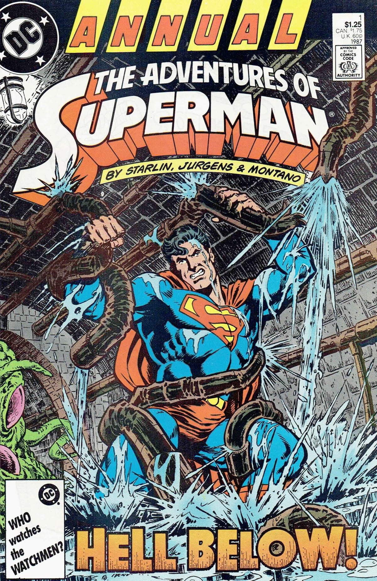 DC Comics COMIC BOOK Adventures of Superman Annual #1 CVR A DC Comics 1987 FN