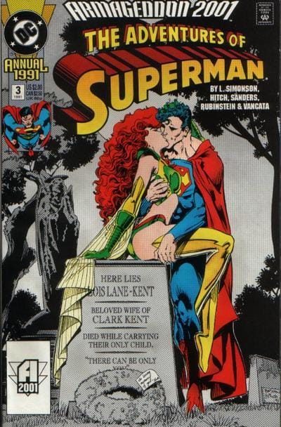 DC Comics COMIC BOOK Adventures of Superman Annual #3 CVR A DC Comics 1991 FN