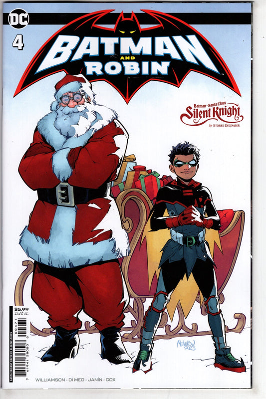DC Comics COMIC BOOK Batman And Robin #4 Cover D Gleb Melnikov Santa Card Stock Variant