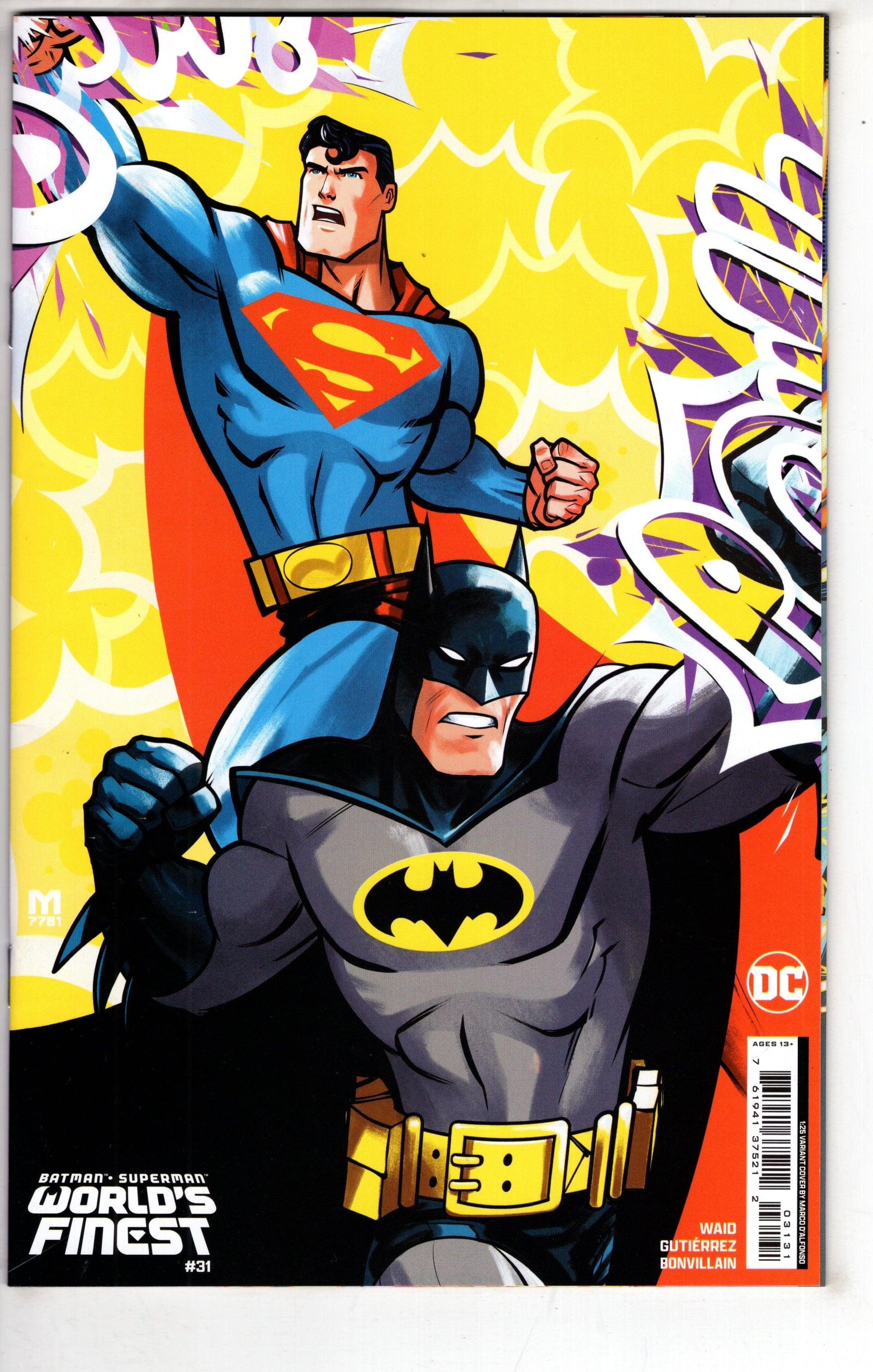 DC Comics COMIC BOOK Batman Superman Worlds Finest #31 Cover G 1 in 25 Marco Dalfonso Card Stock Variant