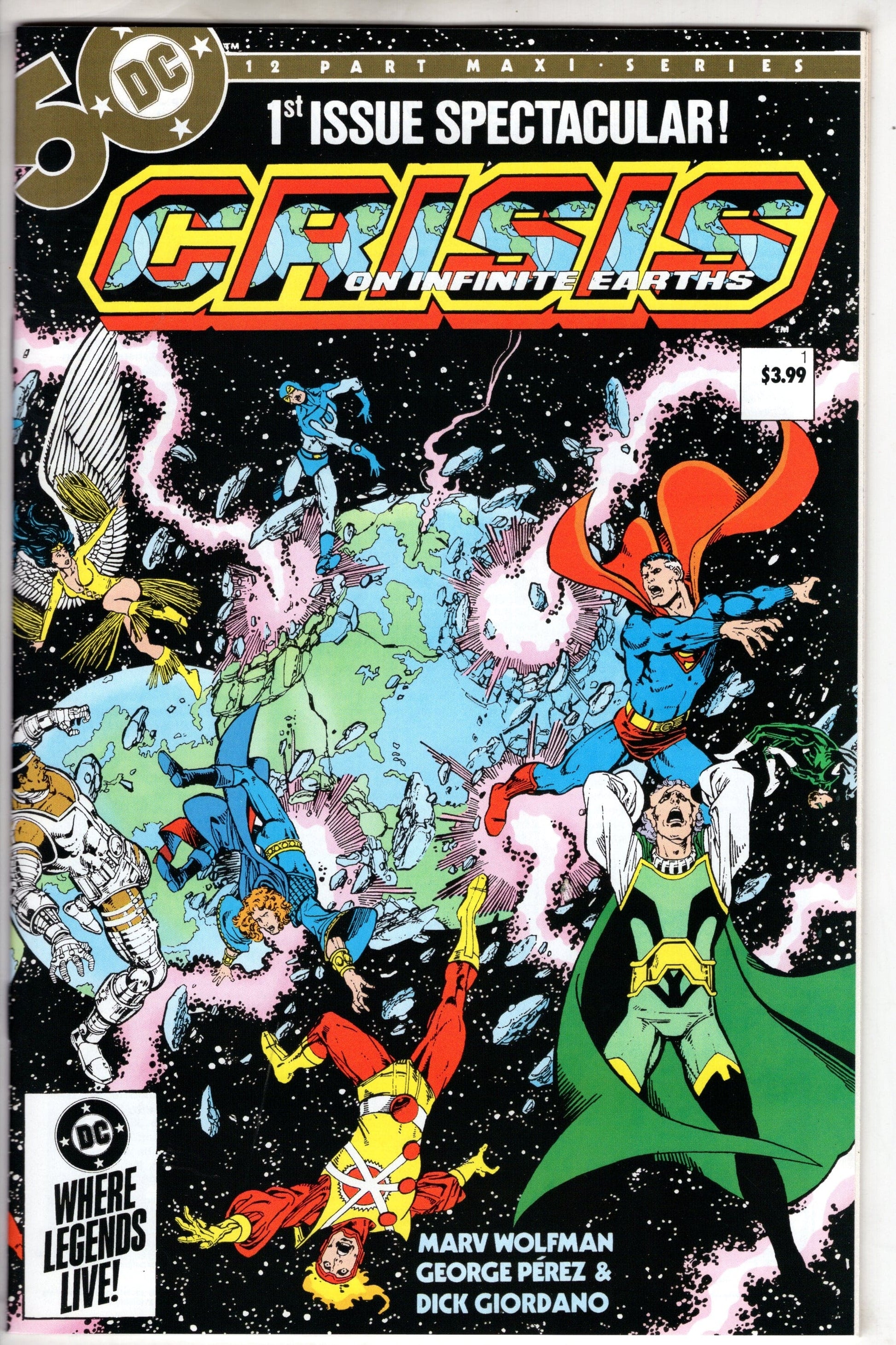 DC Comics COMIC BOOK Crisis On Infinite Earths #1 (Of 12) Facsimile Edition Cover A George Perez Wraparound