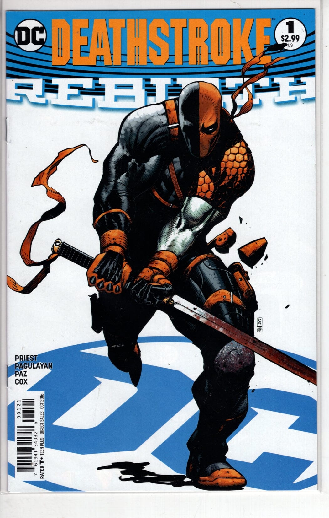 DC COMICS COMIC BOOK DEATHSTROKE REBIRTH #1 VAR ED [VF]
