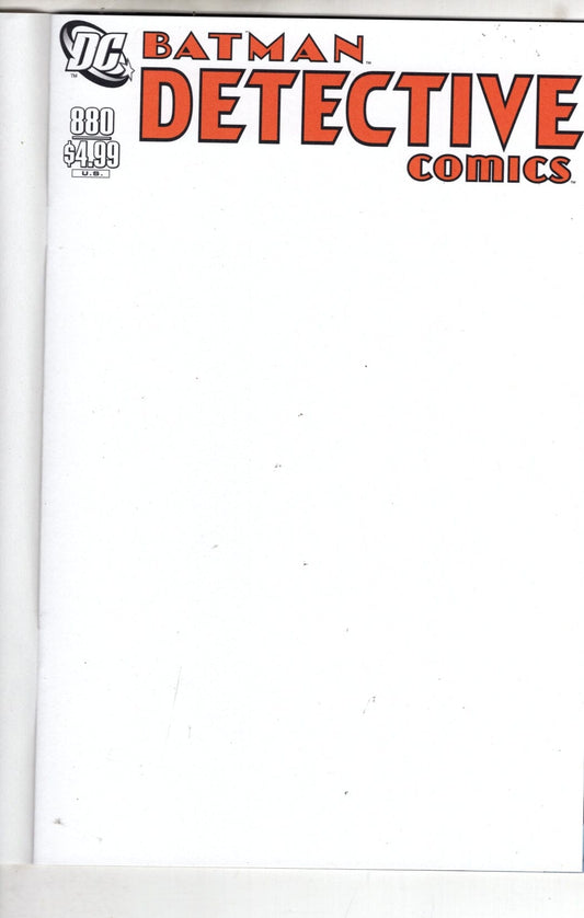 DC Comics COMIC BOOK DETECTIVE COMICS #880 FACSIMILE Blank [NM\VF]