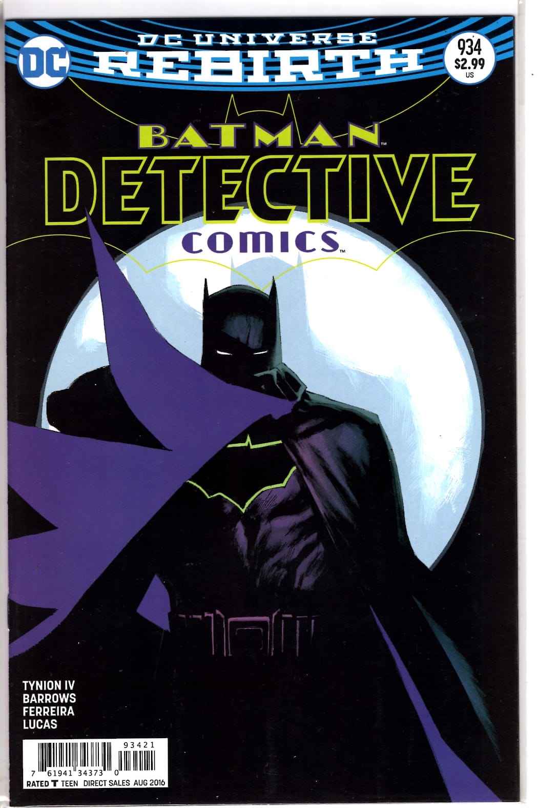 DC COMICS COMIC BOOK DETECTIVE COMICS #934 VAR ED (VF)