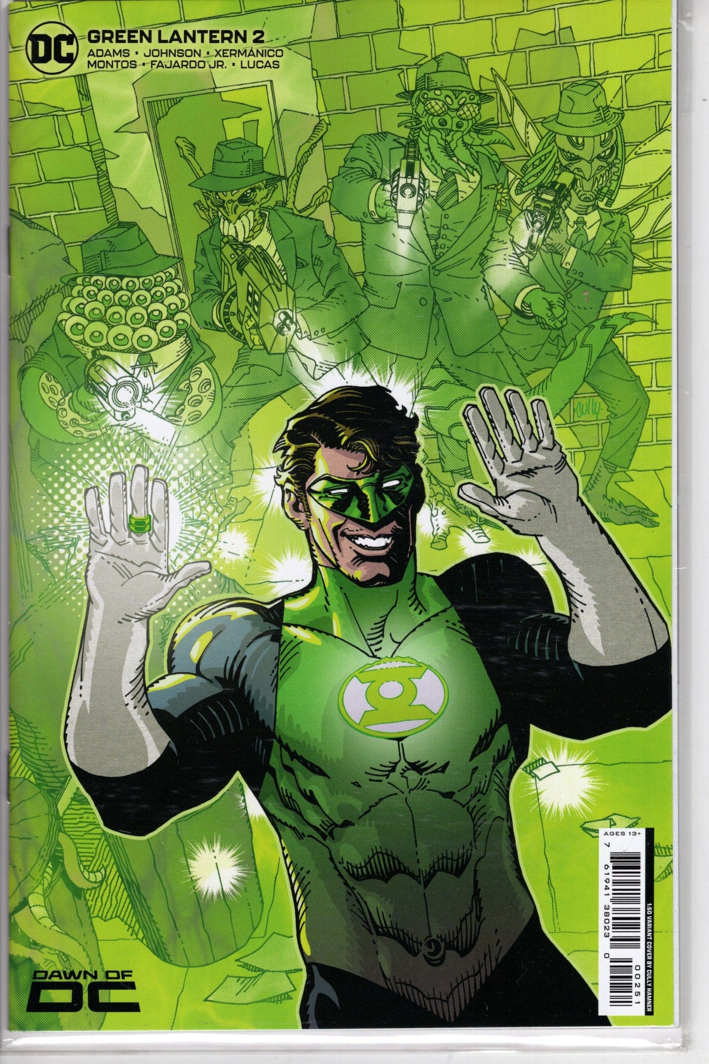 DC Comics COMIC BOOK Green Lantern #2 Cover E 1 in 50 Cully Hamner Card Stock Variant