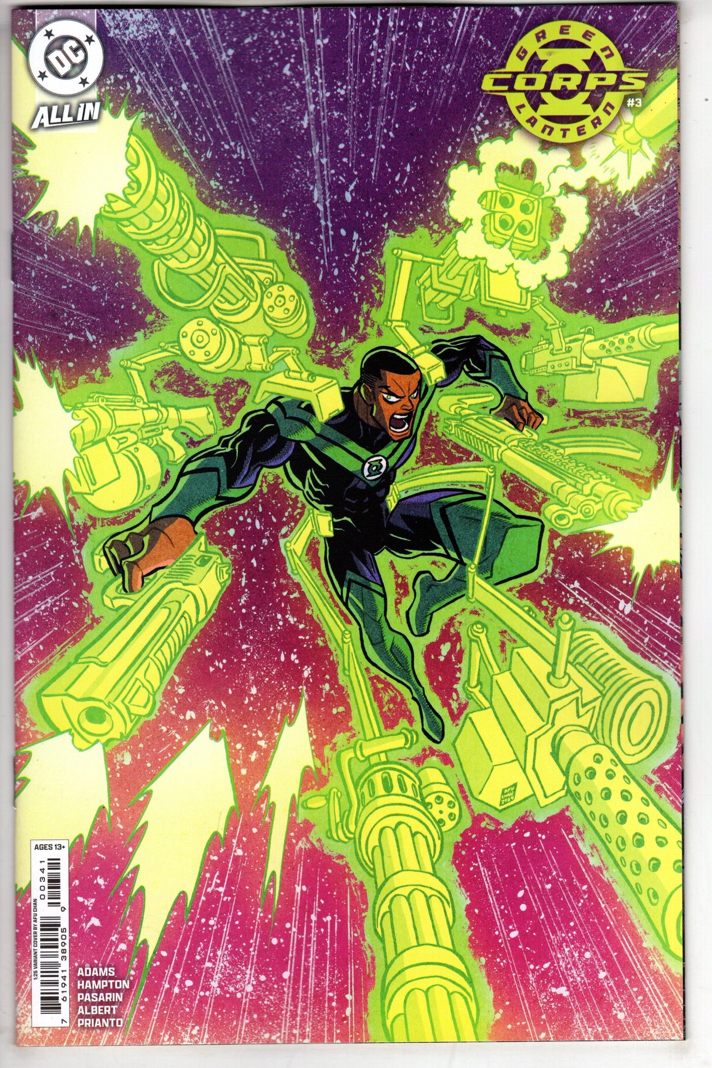 DC Comics COMIC BOOK GREEN LANTERN CORPS #3 CVR E INC 1:25 AFU CHAN CARD STOCK VAR