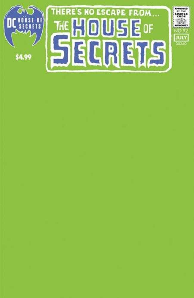 DC Comics COMIC BOOK House Of Secrets #92 Facsimile Edition (2024) Cover C Blank Variant
