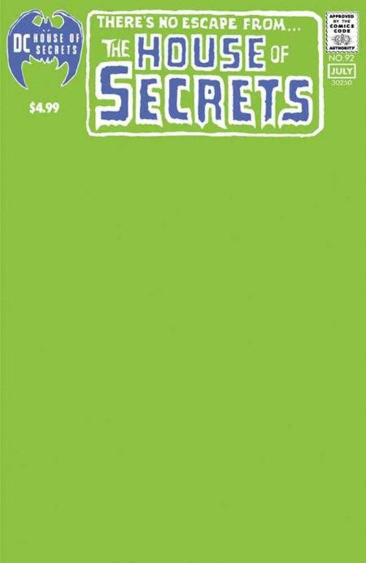 DC Comics COMIC BOOK House Of Secrets #92 Facsimile Edition (2024) Cover C Blank Variant