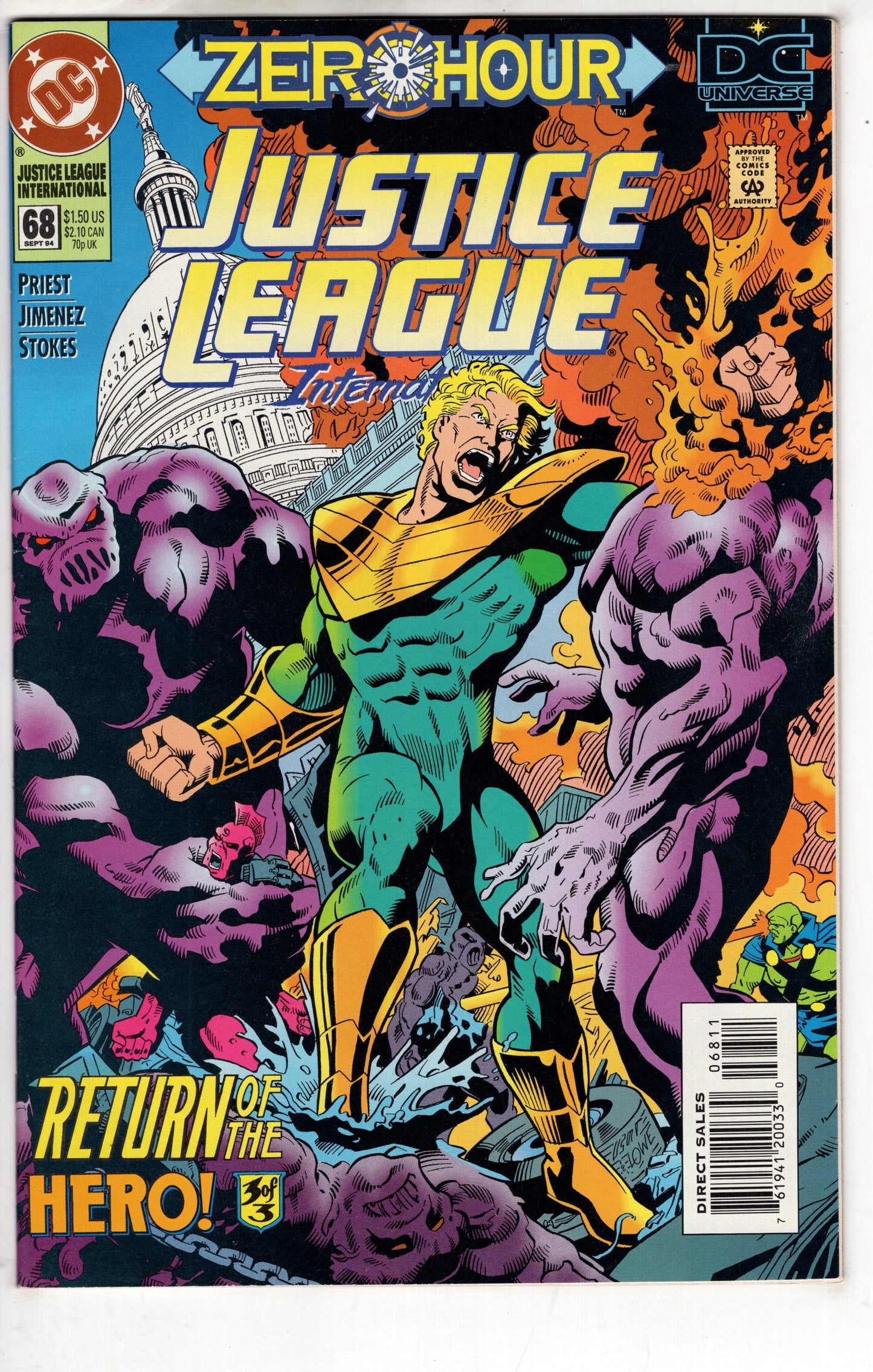 DC COMICS COMIC BOOK Justice League International (1993 series) #68