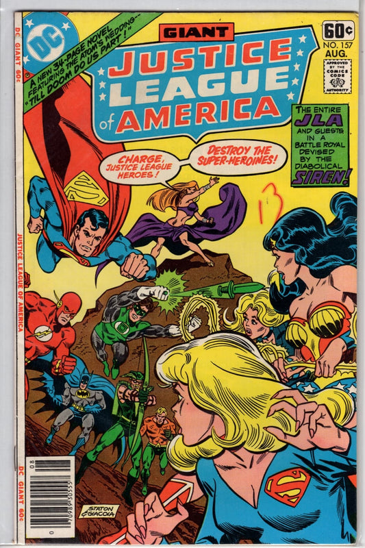 DC Comics COMIC BOOK Justice League of America #157 (VG)
