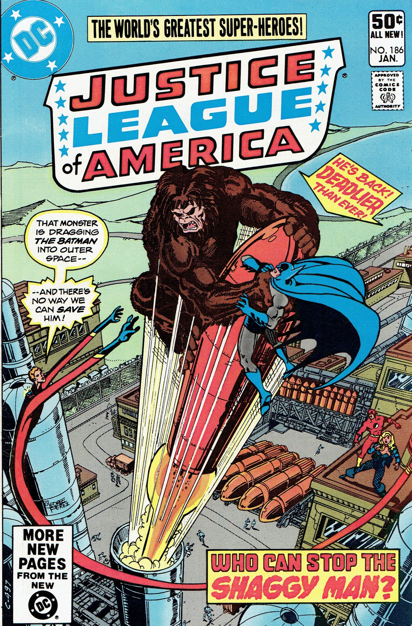 DC Comics COMIC BOOK Justice League of America #186 - D (FN/VF)