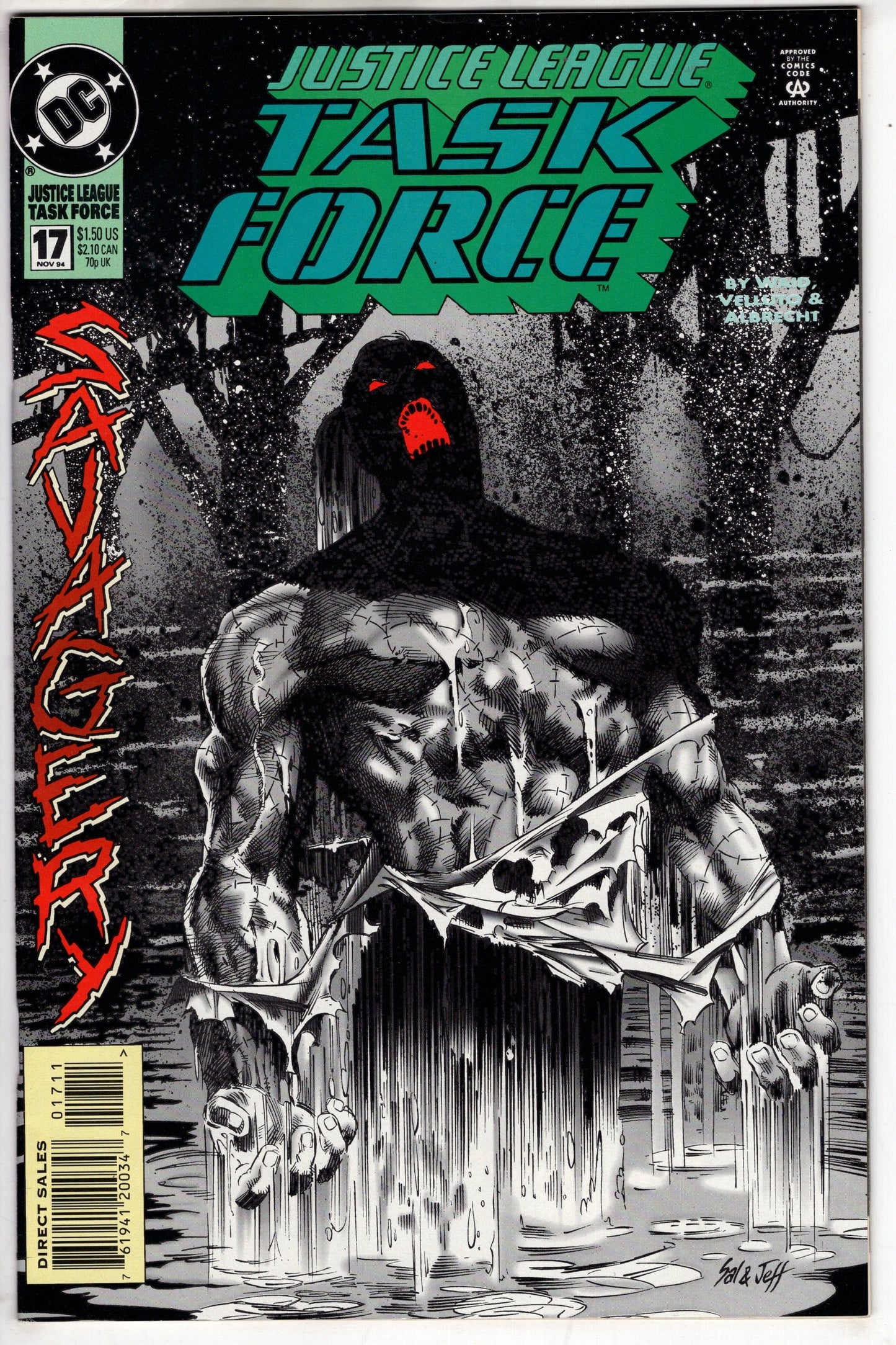 DC COMICS COMIC BOOK Justice League Task Force (1993 series) #17 [Direct Sales]