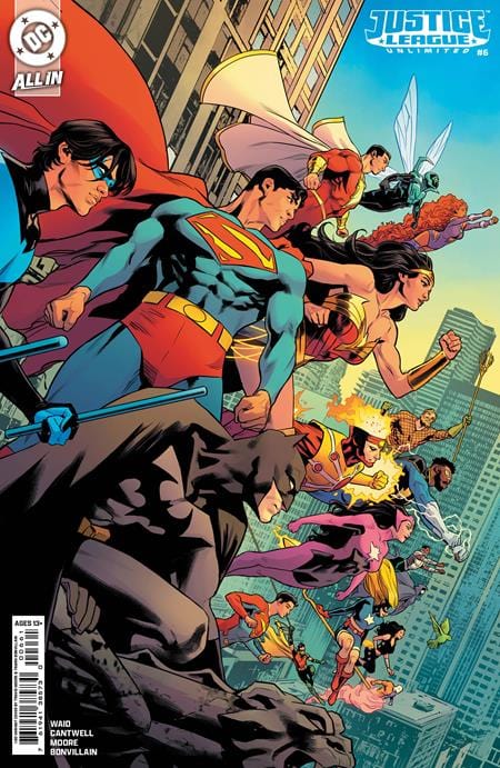 DC COMICS COMIC BOOK JUSTICE LEAGUE UNLIMITED #6 CVR F INC 1:50 TRAVIS G MOORE CARD STOCK VAR (WE ARE YESTERDAY)