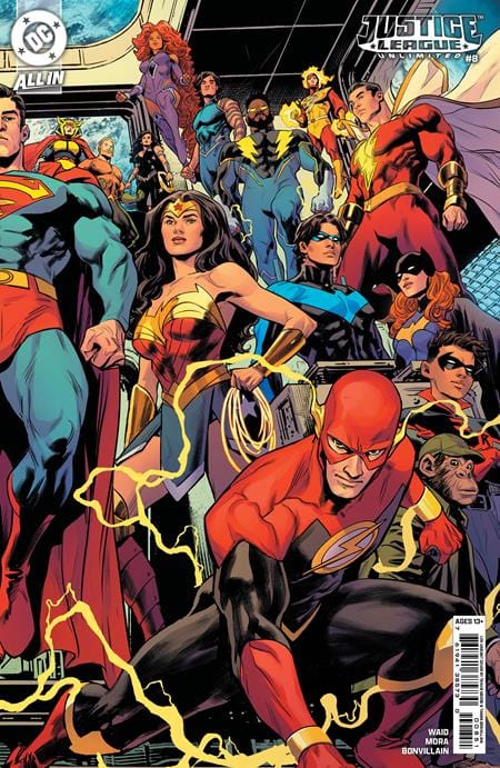 DC Comics COMIC BOOK JUSTICE LEAGUE UNLIMITED #8 CVR G INC 1:25 TRAVIS MOORE CONNECTING CARD STOCK VAR (WE ARE YESTERDAY)