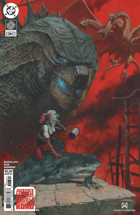 DC Comics COMIC BOOK JUSTICE LEAGUE VS GODZILLA VS KONG 2 #3 (OF 7) CVR B RICCARDO FEDERICI CARD STOCK VAR